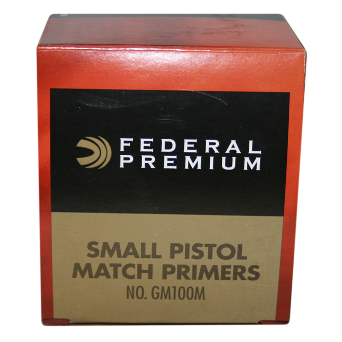 Federal 100M Small Pistol Match Primers (Box of 1,000)