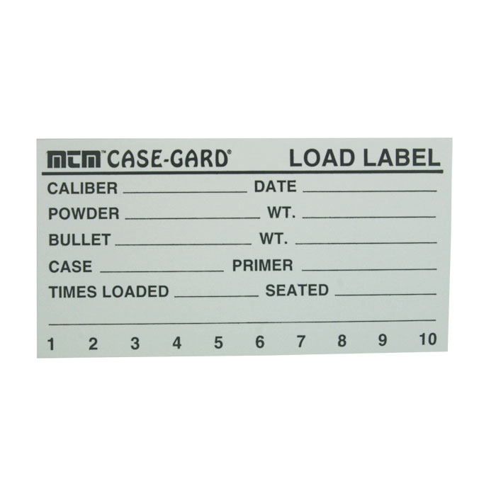 100 Reloading Gun Data Labels Ammunition PISTOL RIFLE Ammo Thermal Printed 