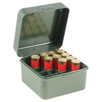 Green Plastic 12,16,20 Ga 2 Shotgun Ammo Shotshell Box Ammunition Storage 25 Rd 