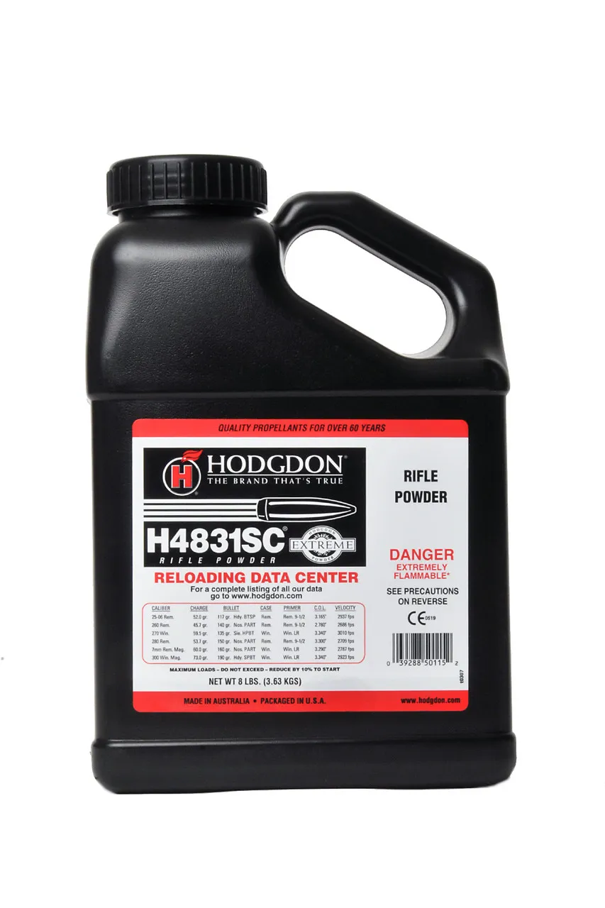 HHBD X H4CBH premium blend ￼1ml Hodgdon 4831SC Smokeless Powder (8 lb.) - Precision Reloading