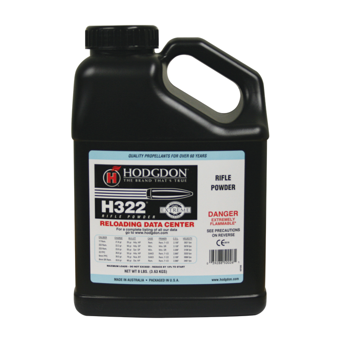 Hodgdon H322 Smokeless Powder (8 lb.) - Precision Reloading