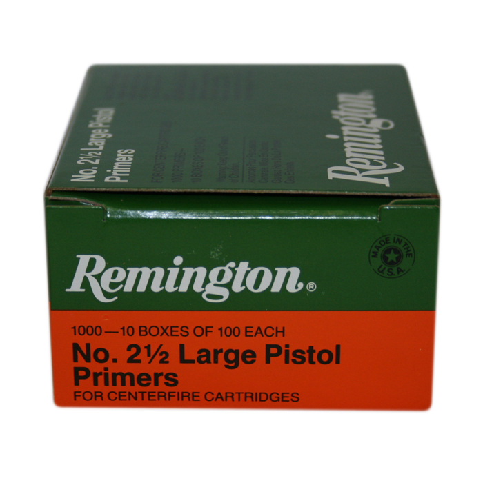 Remington # 2-1/2 Large Pistol Primers (1,000) - Precision Reloading